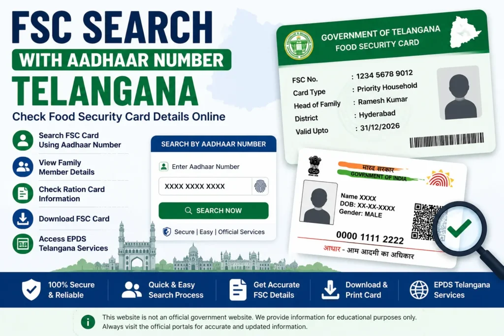 FSC Search With Aadhaar Number